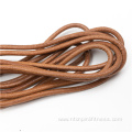 Leather jump rope with Eco friendly wooden handle.